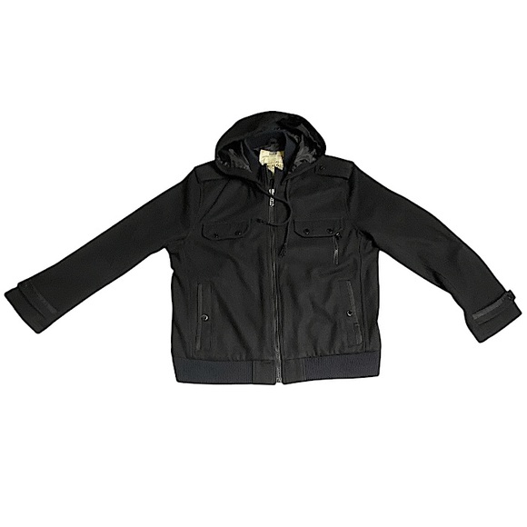 American Rag CIE Mens XL Hooded Wool Blend Coat Jacket Bomber Style Military - Picture 10 of 12